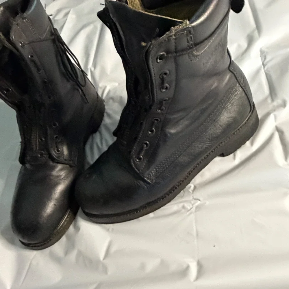 Ranger Mens Firewalker Firefighting Boots Black Leather Zip Front Goodyear 10